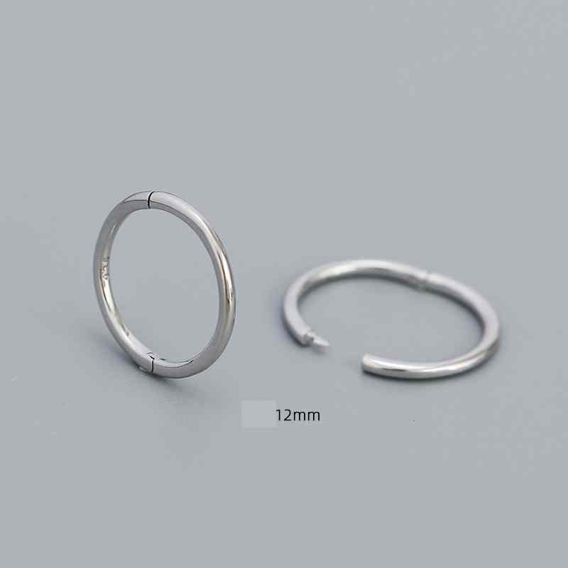 Puncture Jewelry S925 Sterling Silver Ins Style Geometric Round Earrings For Women