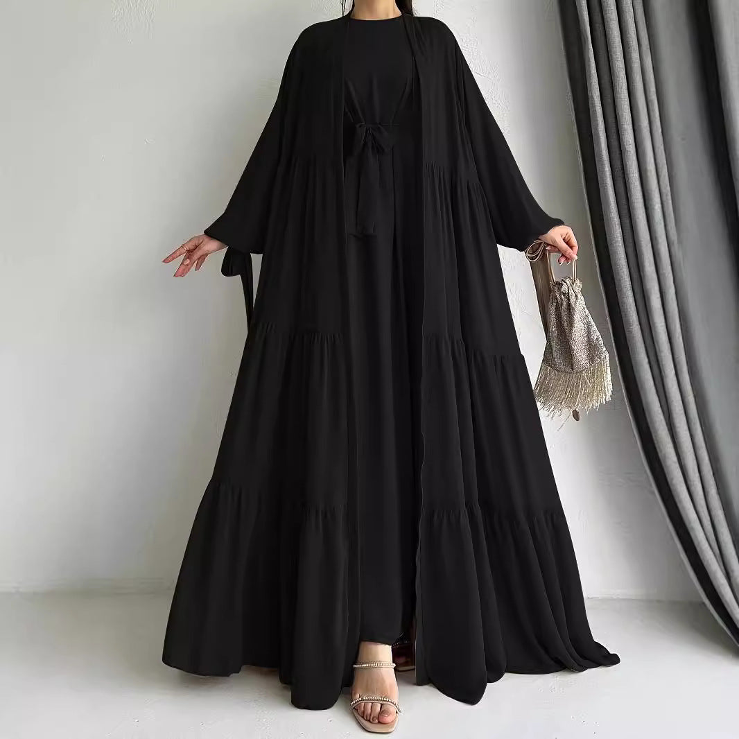 Muslim Solid Color Vest Dress Fashion