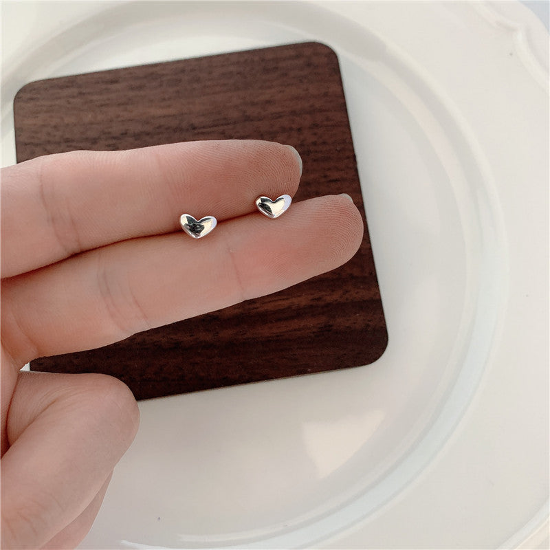 Trendy Sterling Silver Needle Stud Earrings For Women Korean Style Popular