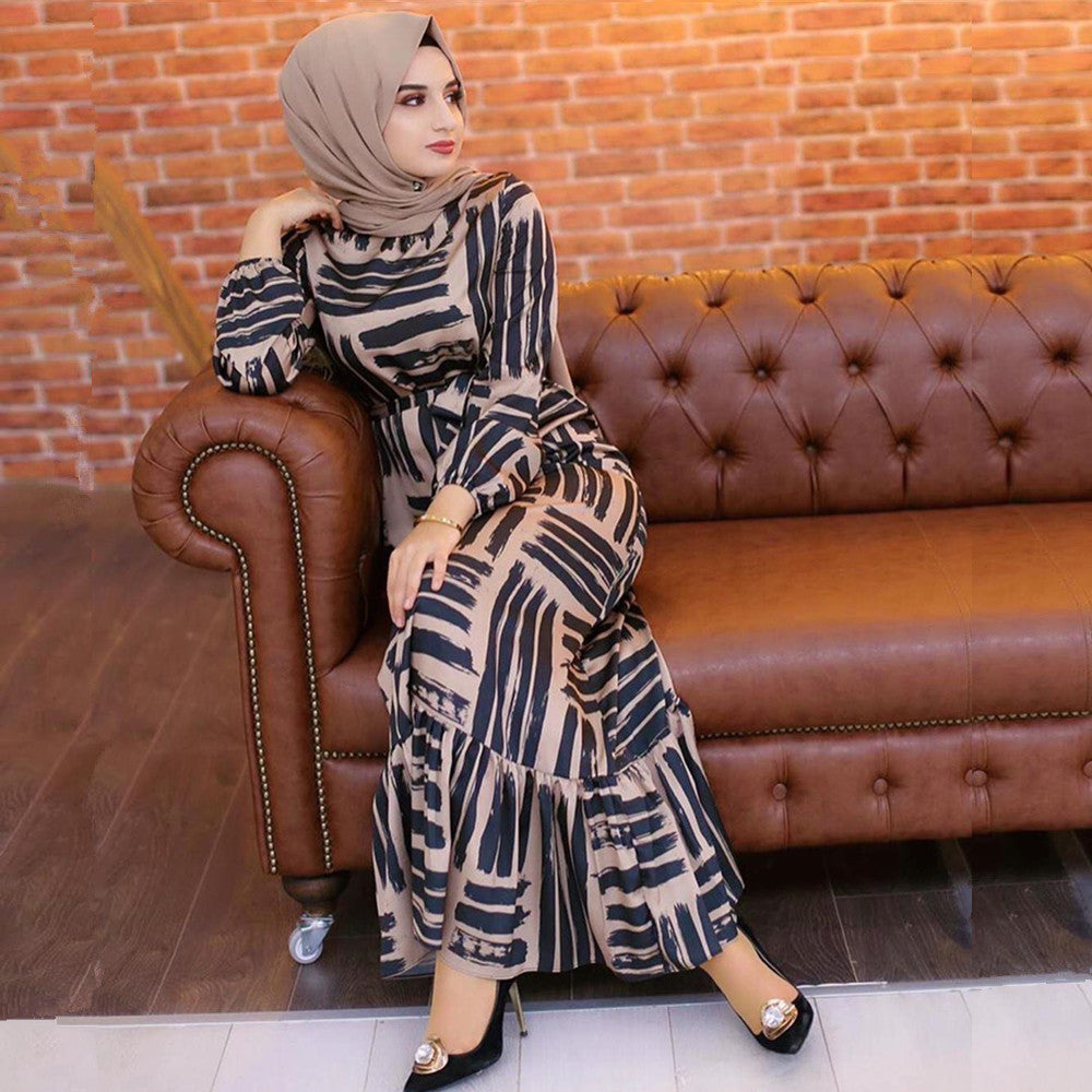 Printed Long Elegant Plain Tunic Dress