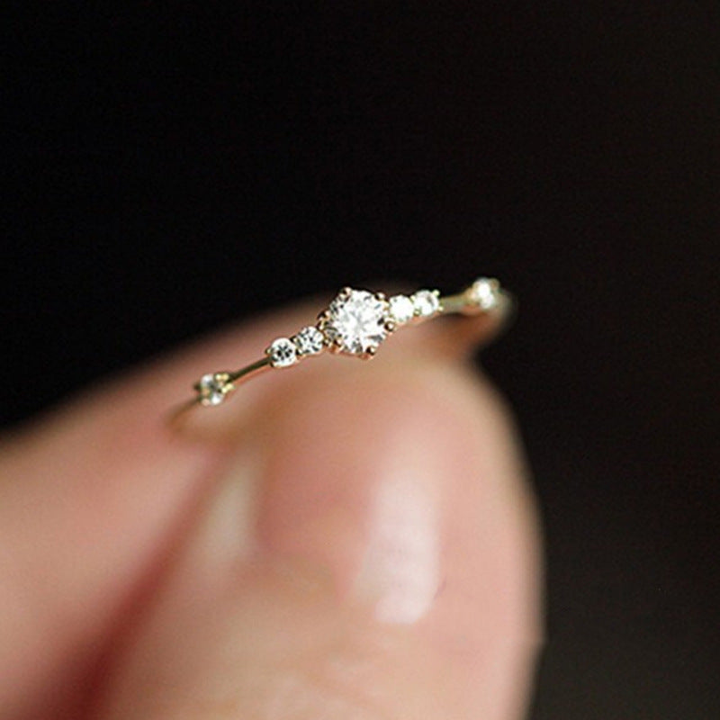 Diamond-encrusted style ring