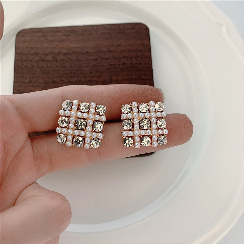 Trendy Sterling Silver Needle Stud Earrings For Women Korean Style Popular