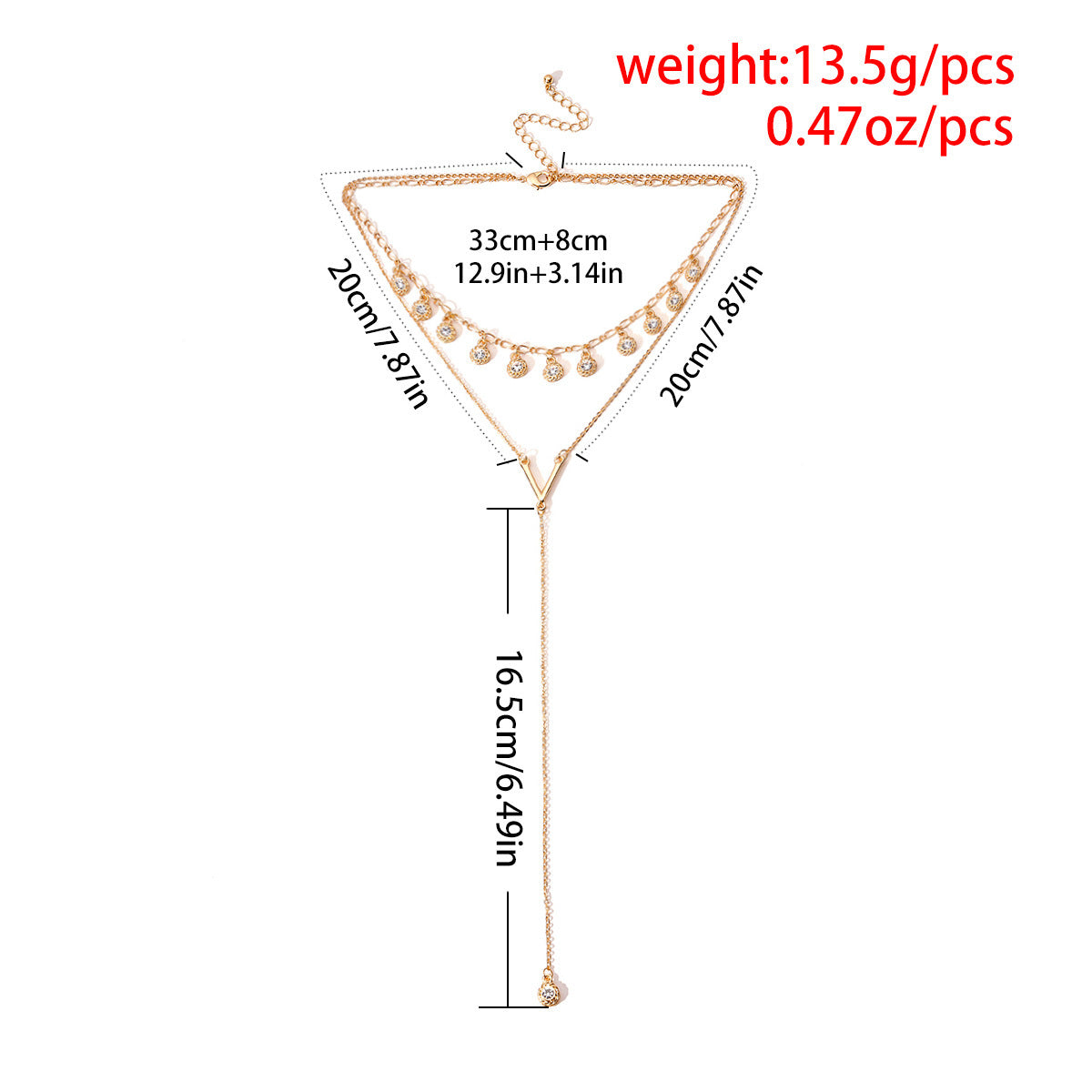 Simple multi-layer long money jewelry