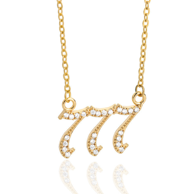 Zircon Necklace Men And Women Couples Old English