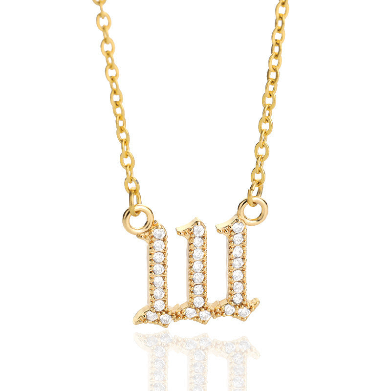 Zircon Necklace Men And Women Couples Old English