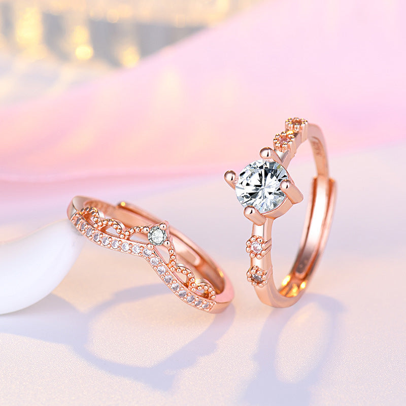 Fashion Korean Style Jewelr Crown Ring Women