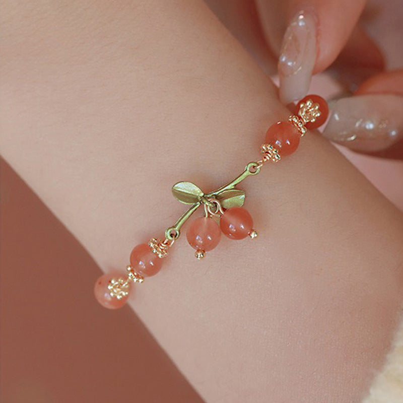 Mori Style Cherry Bracelet Antique Style
