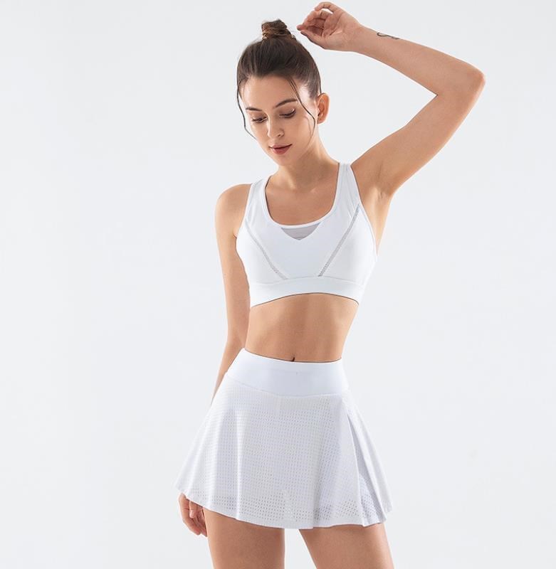 Yoga Suit Female Fitness Bra Of Tall Waist Skirt Running Two