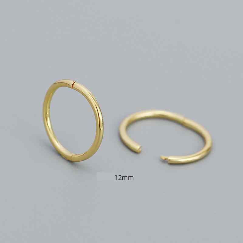 Puncture Jewelry S925 Sterling Silver Ins Style Geometric Round Earrings For Women