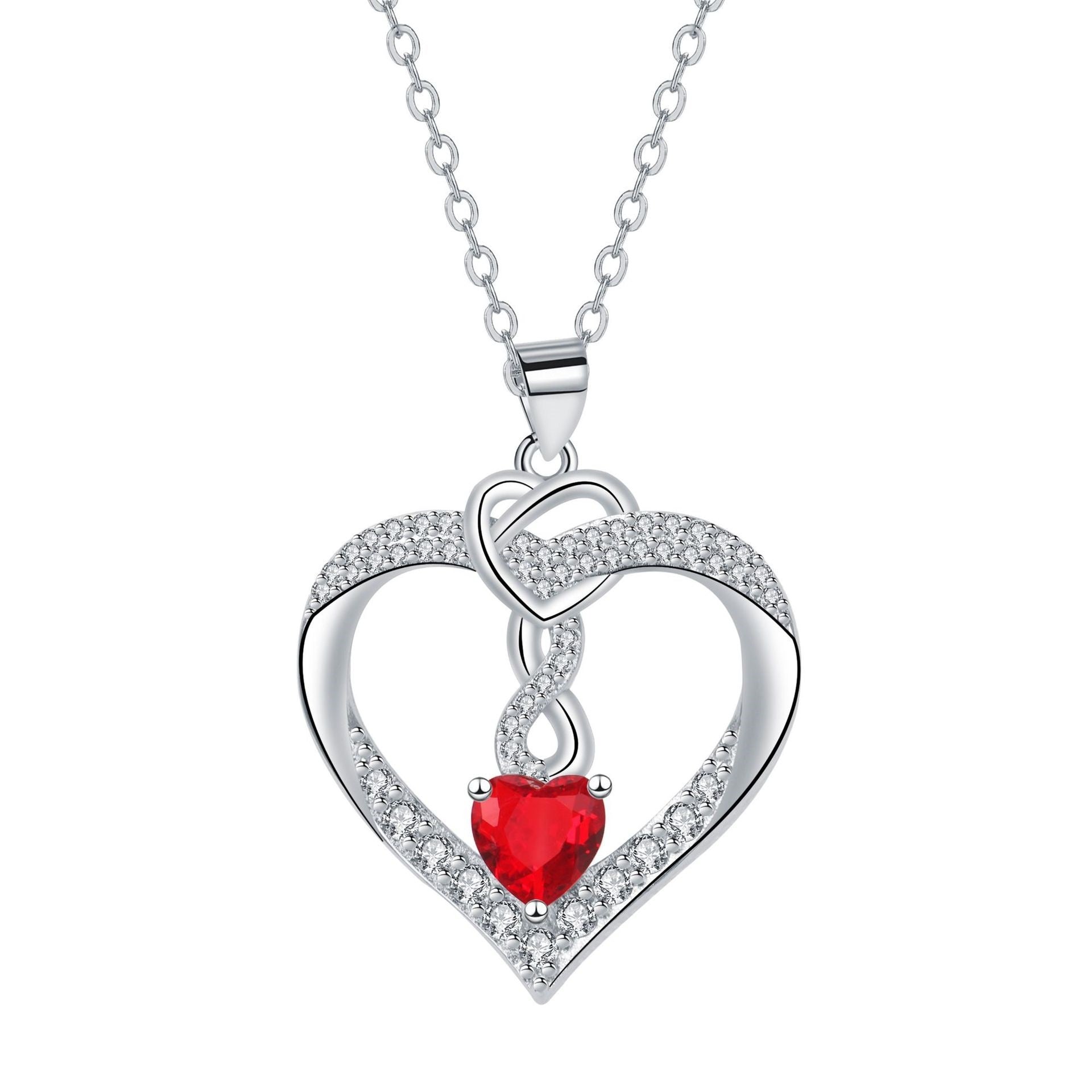 Fashion European And American Style Heart-shaped Pendant Necklace Elegant High-grade Jewelry For Women