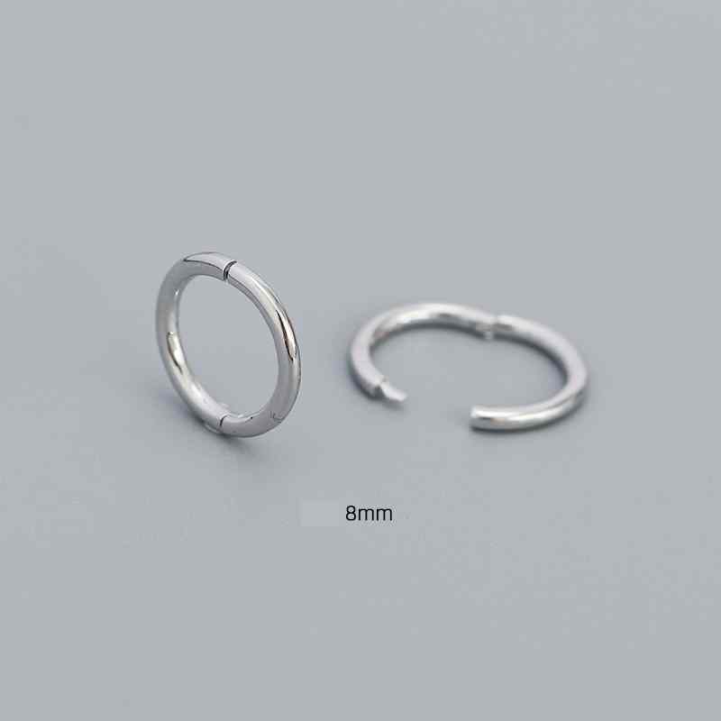 Puncture Jewelry S925 Sterling Silver Ins Style Geometric Round Earrings For Women