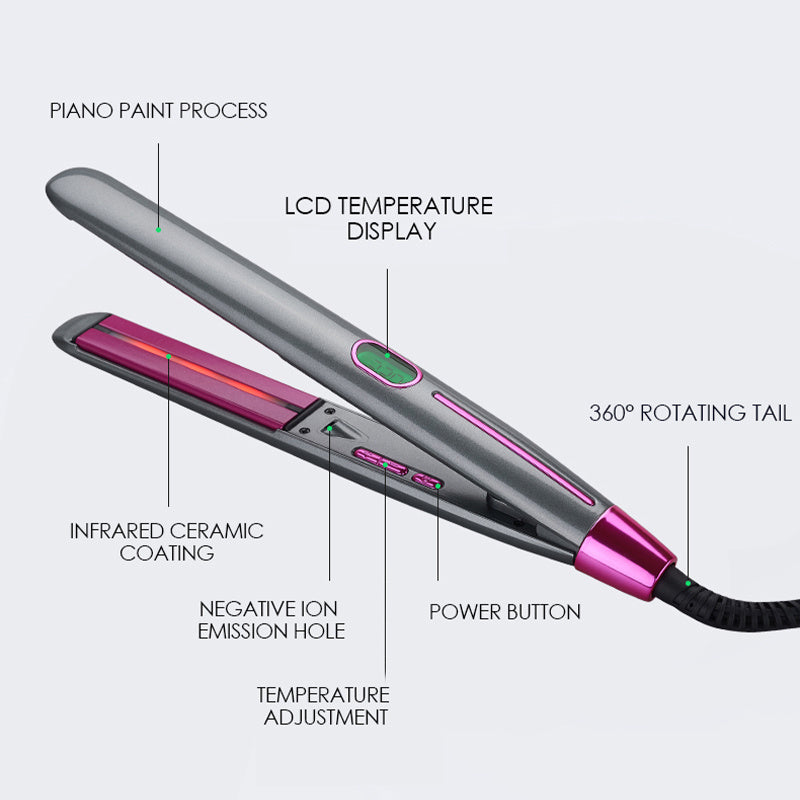 Infrared negative ion hair straightener