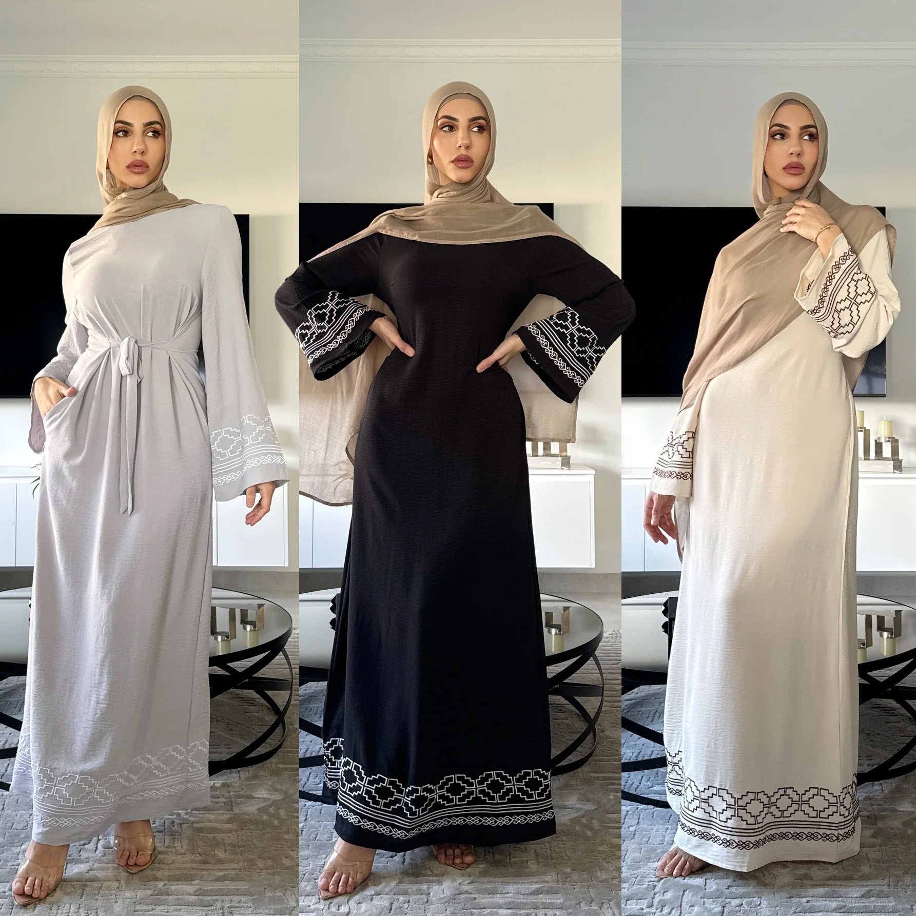 Women's Embroidery Fashion Personality Muslim Dress