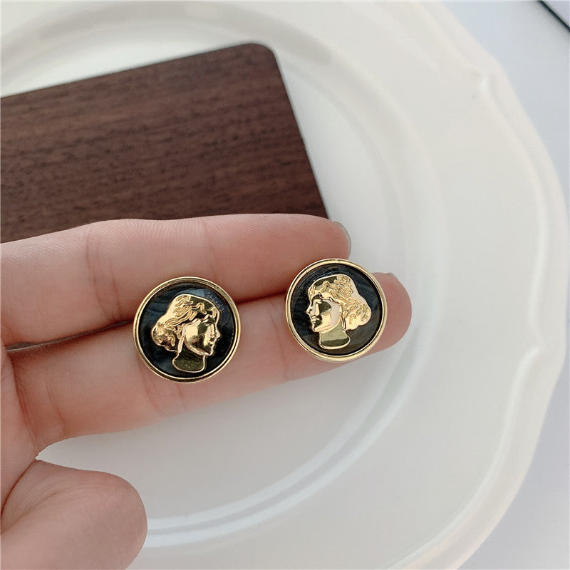 Trendy Sterling Silver Needle Stud Earrings For Women Korean Style Popular