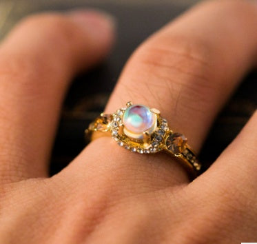 Vintage style moonstone ring