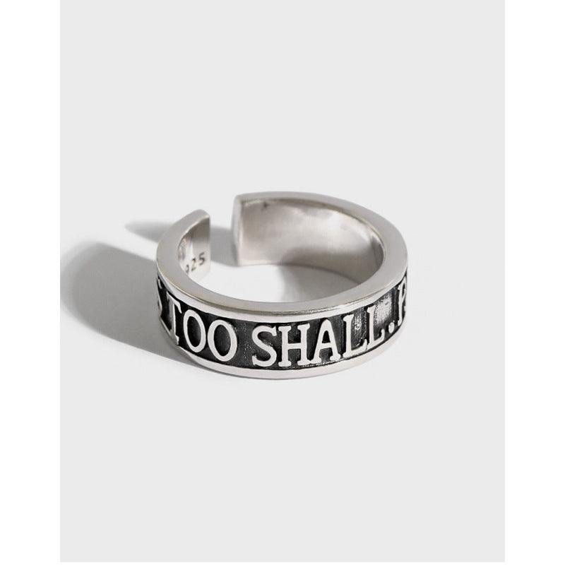 Frosty Wind Vintage Old English Ring