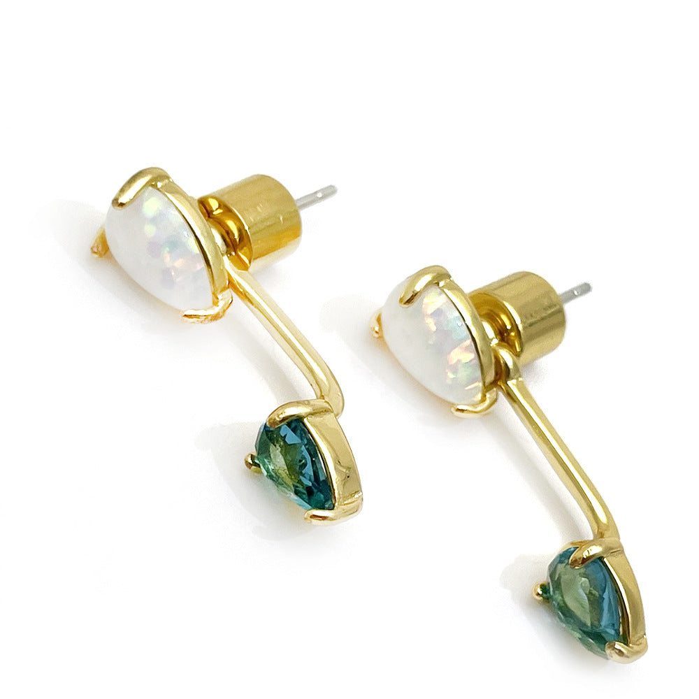 European And American Ins Style Simple Dual-wear Triangle Earrings Women