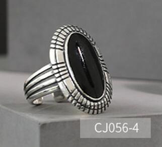 S925 Sterling Silver Ring Ins New Niche Retro Old Epoxy Female Ring Ring