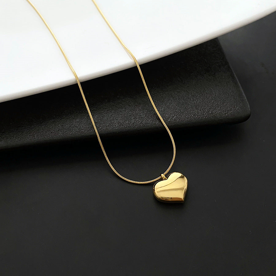 Gold Love Titanium Steel Necklace For Women Ins Cold Style