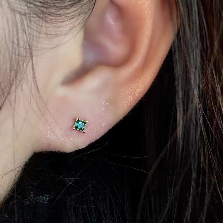 S925 Sterling Silver Stud Earrings For Women French Style