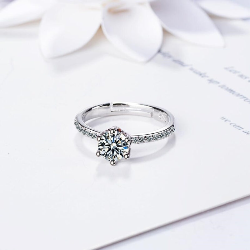 Forest zircon ring women