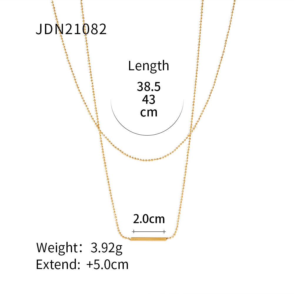 INS Style Fashion Personality Titanium Steel Necklace For Women