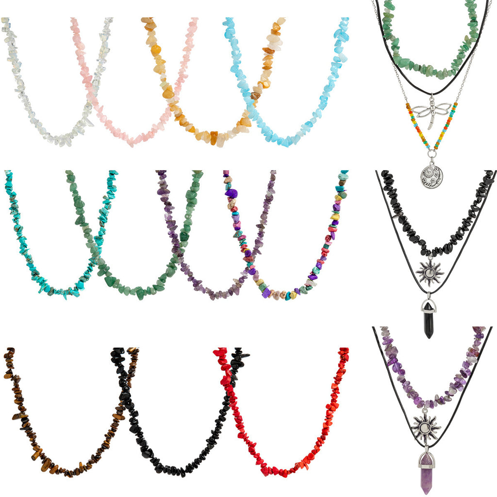 Vacation Style Irregular Gravel Necklace For Women