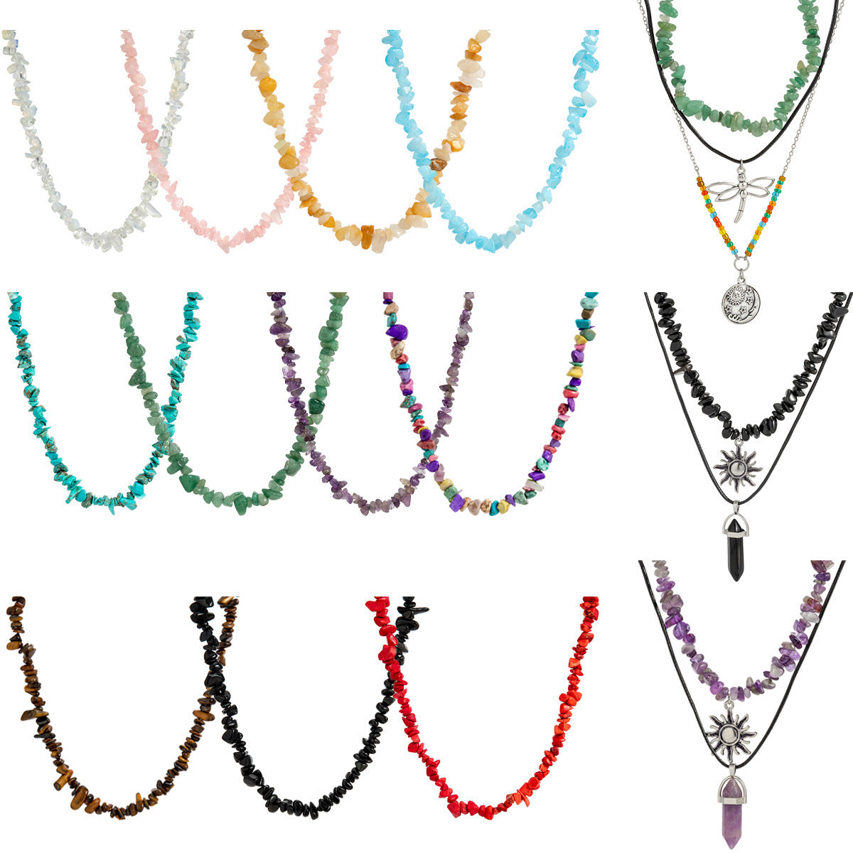 Vacation Style Irregular Gravel Necklace For Women