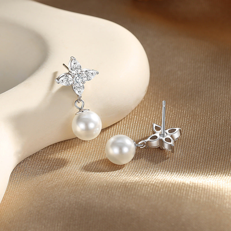 Affordable Luxury Style Pearl-studded Earrings Women