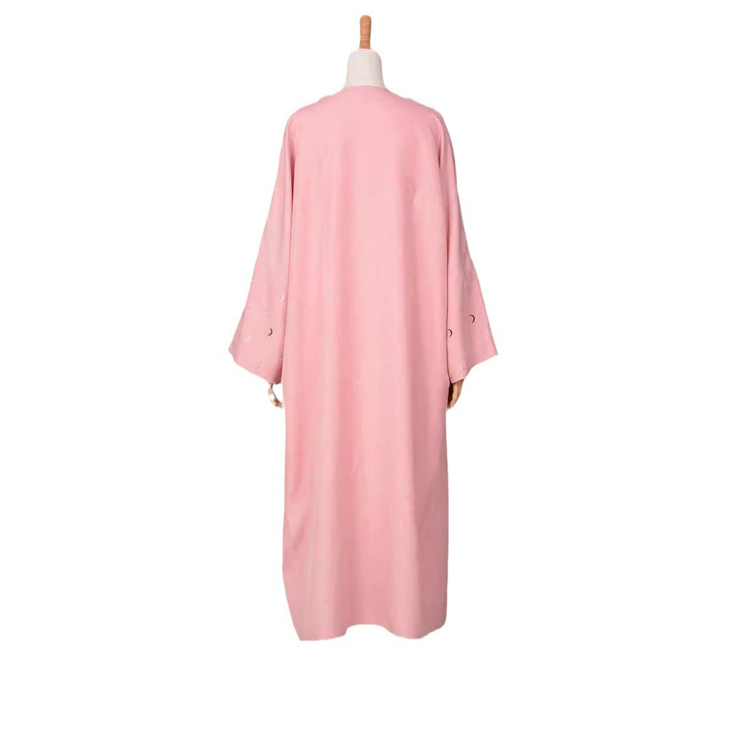 Muslim Elegant Cardigan Embroidered Dress Robe