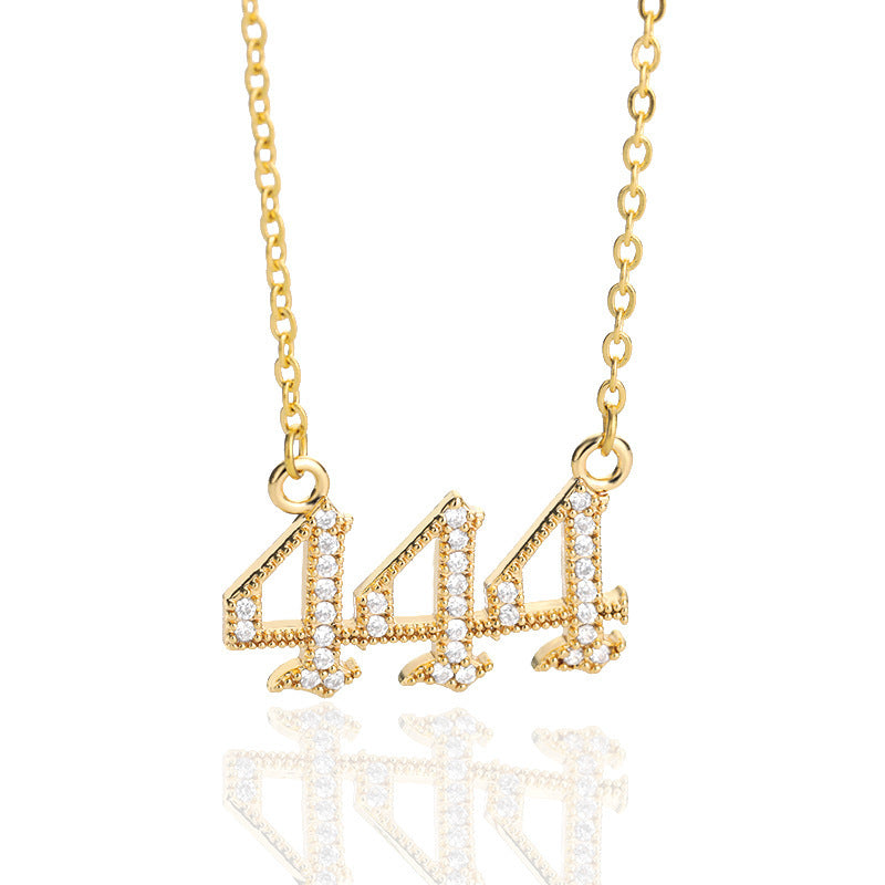 Zircon Necklace Men And Women Couples Old English