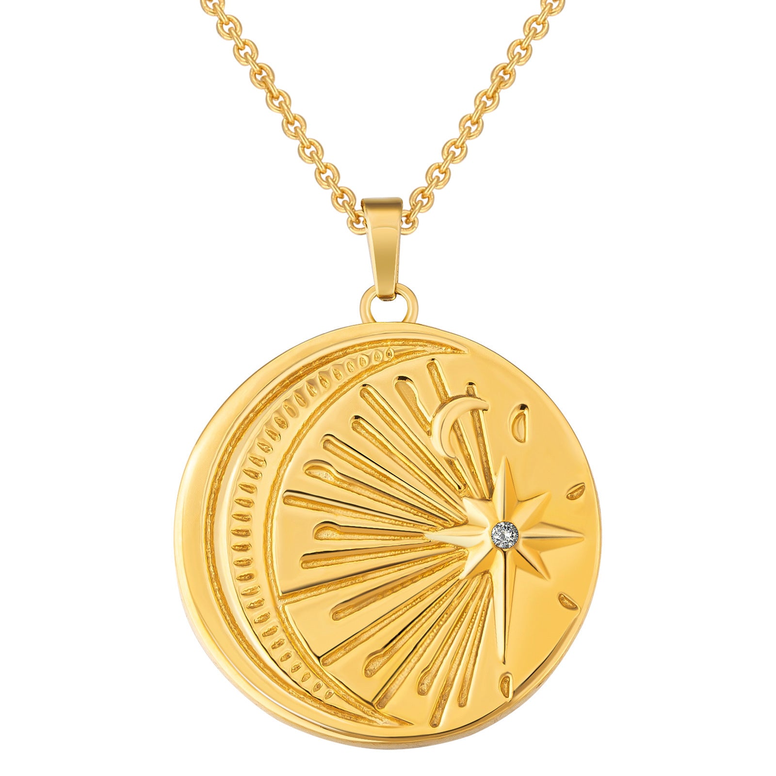 Simple Coin Pendant Necklace Jewelry For Women Retro Roman Style Design And A Sense Of Collarbone Chain