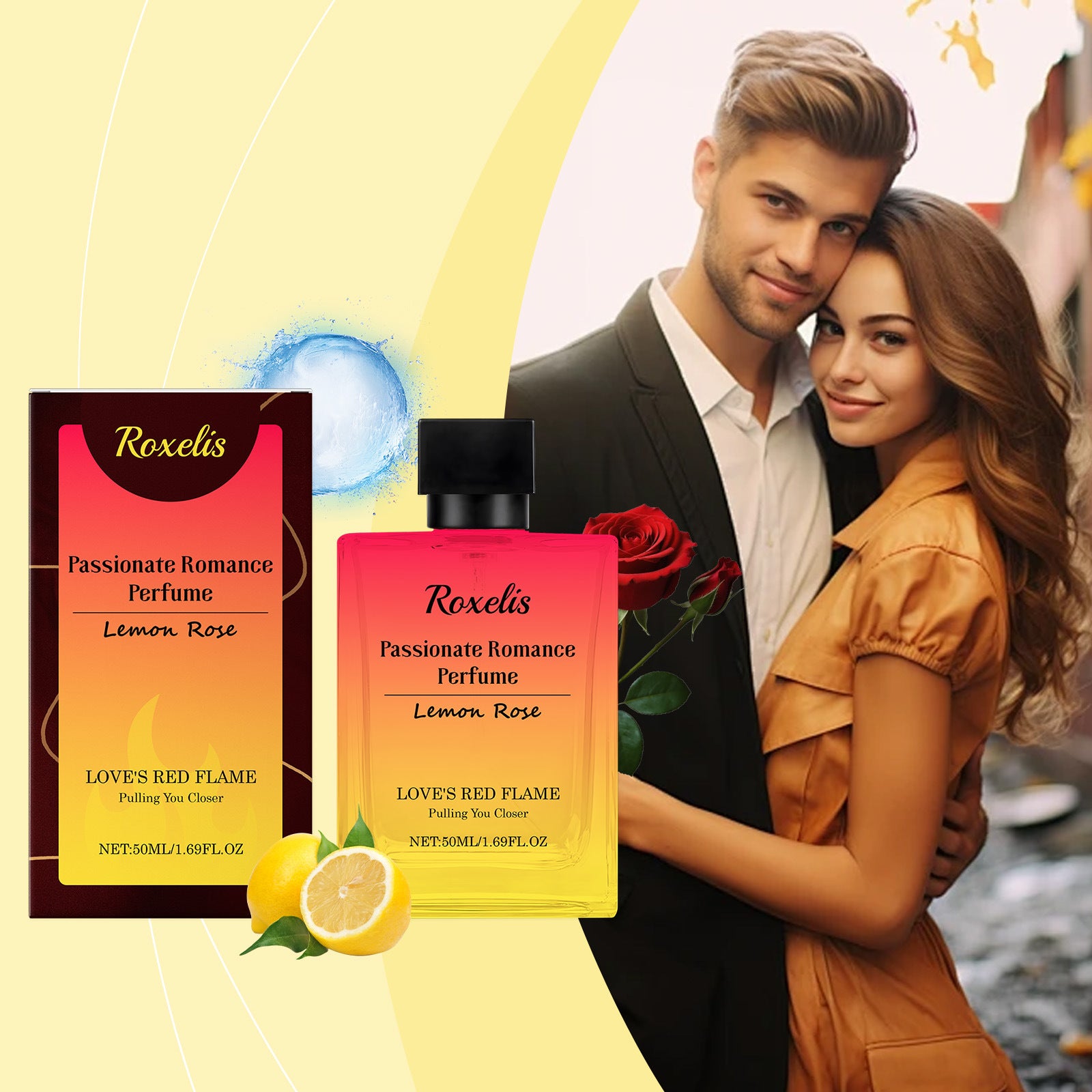 Lemon Rose Romantic Perfume Mixed With Floral Fragrance Soft And Sweet