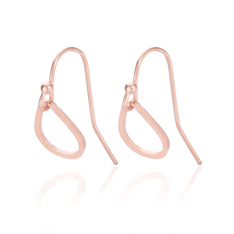 Korean Style Simple Stainless Steel Drop Earrings Women