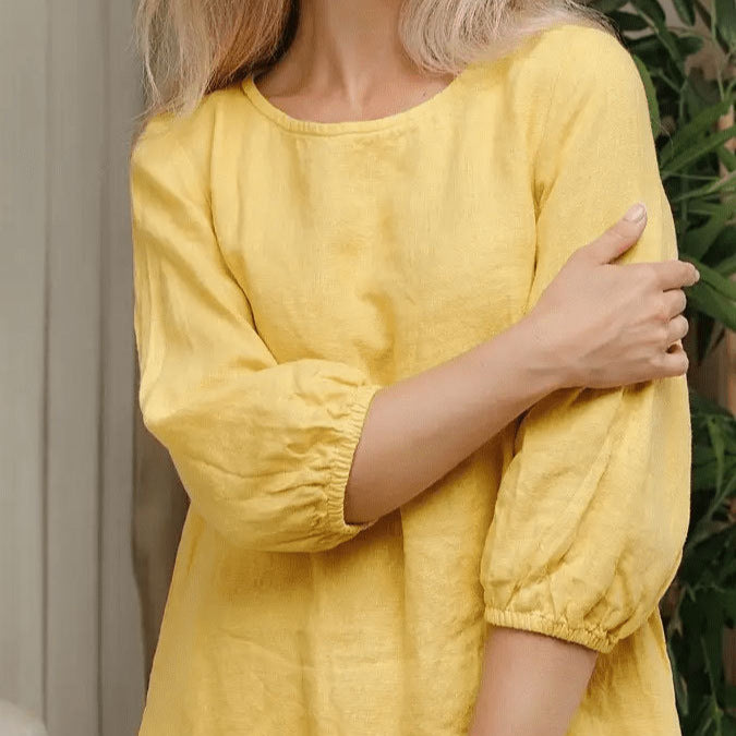 Linen Loose Dress Women's Clothing