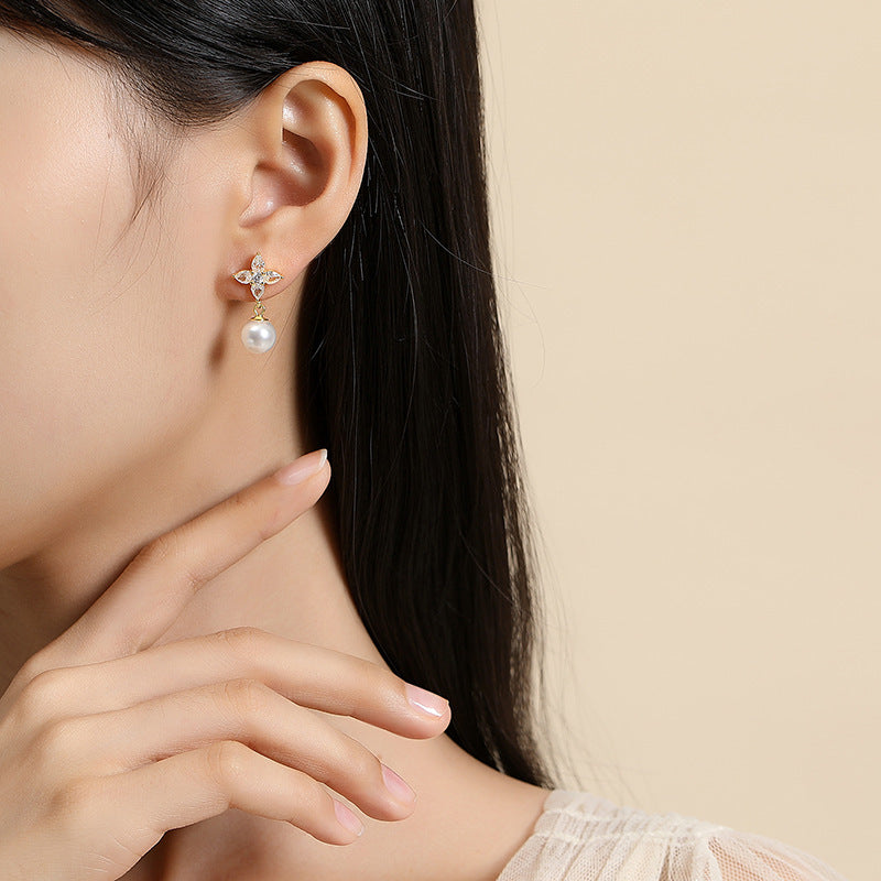 Affordable Luxury Style Pearl-studded Earrings Women