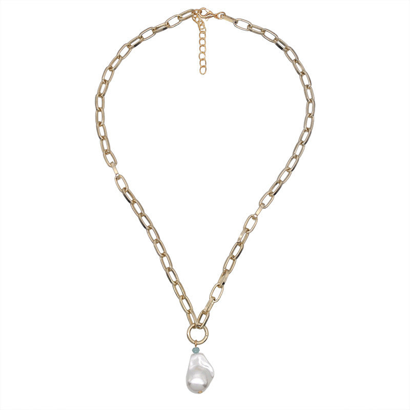 New Summer Multi-layer Fairy Style Pearl Metal Necklace Women