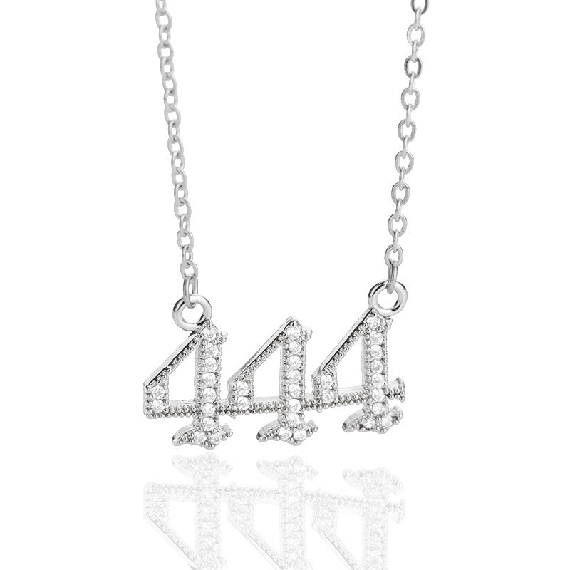 Zircon Necklace Men And Women Couples Old English
