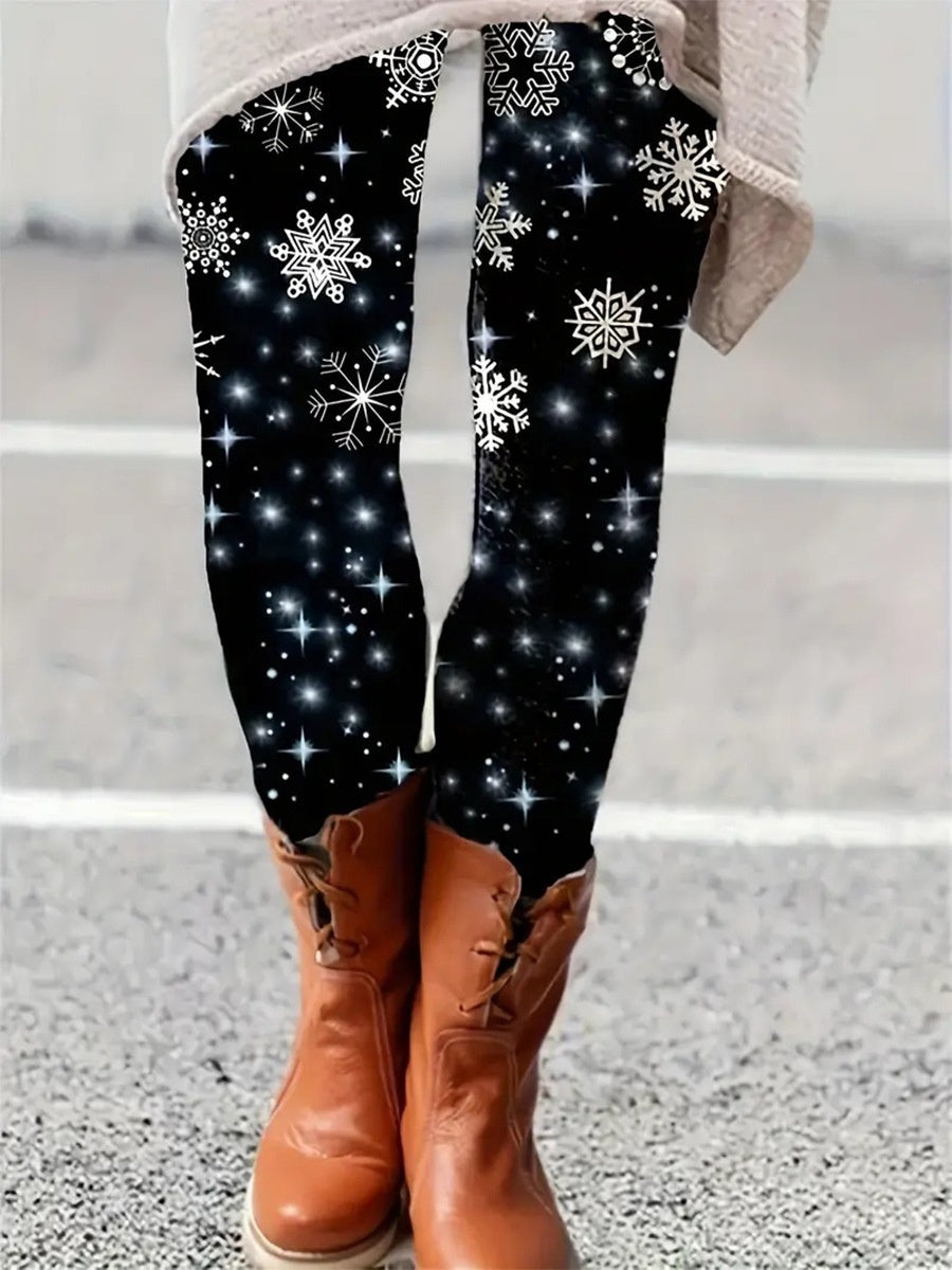 Leggings Christmas Tree Sequined Printing
