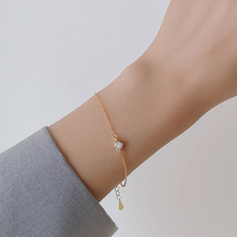 Women's Korean Style Simple Style S925 Silver Bracelet