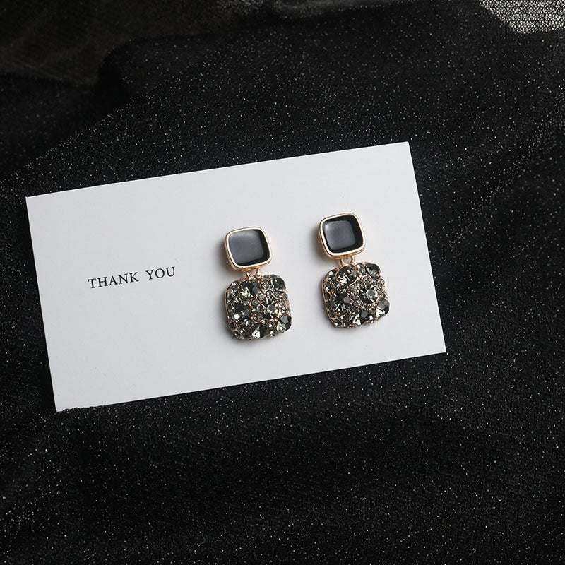 Trendy Sterling Silver Needle Stud Earrings For Women Korean Style Popular