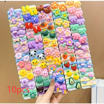 Rubber Band Female Hair-binding Children's Cartoon Hair Band Cute Baby Hair Friendly String Hair Rope Headdress