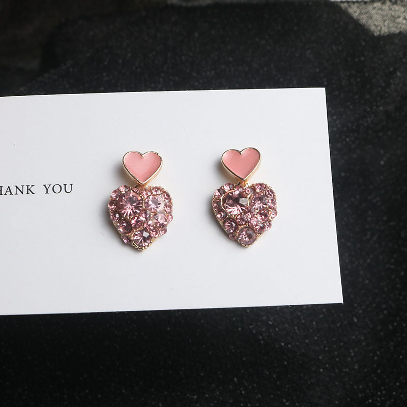 Trendy Sterling Silver Needle Stud Earrings For Women Korean Style Popular