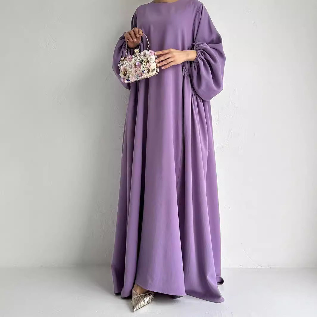 Middle East Muslim Women's Wear Plain Clothing Robe