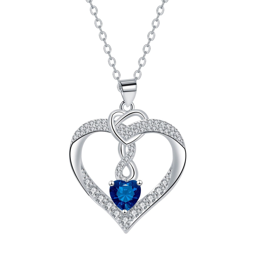 Fashion European And American Style Heart-shaped Pendant Necklace Elegant High-grade Jewelry For Women