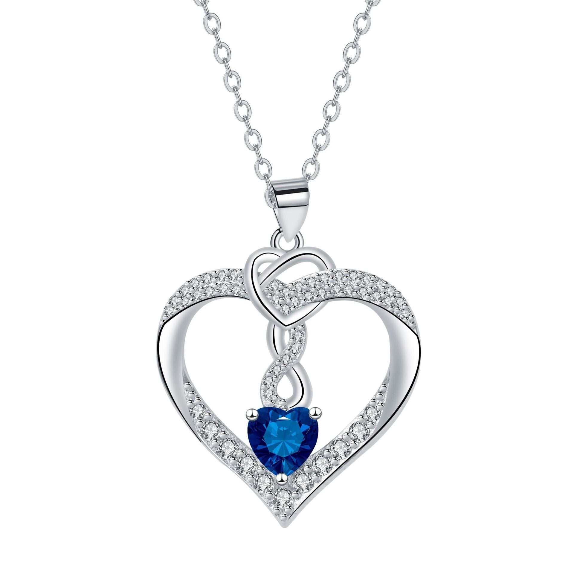 Fashion European And American Style Heart-shaped Pendant Necklace Elegant High-grade Jewelry For Women