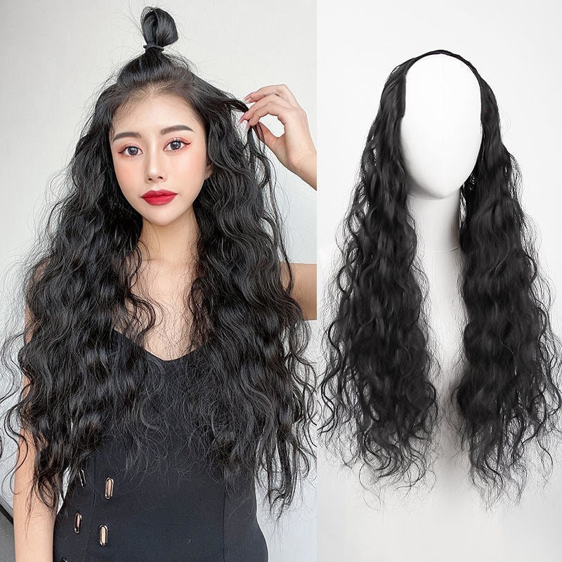 All Real Hair Small Curls Water Ripple Wig For Women