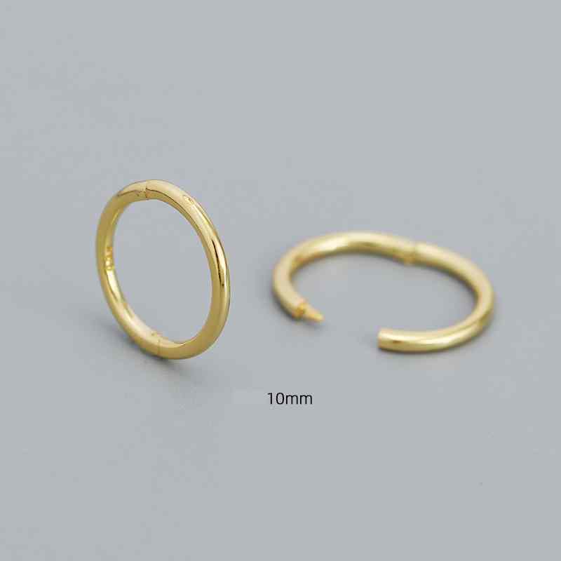 Puncture Jewelry S925 Sterling Silver Ins Style Geometric Round Earrings For Women
