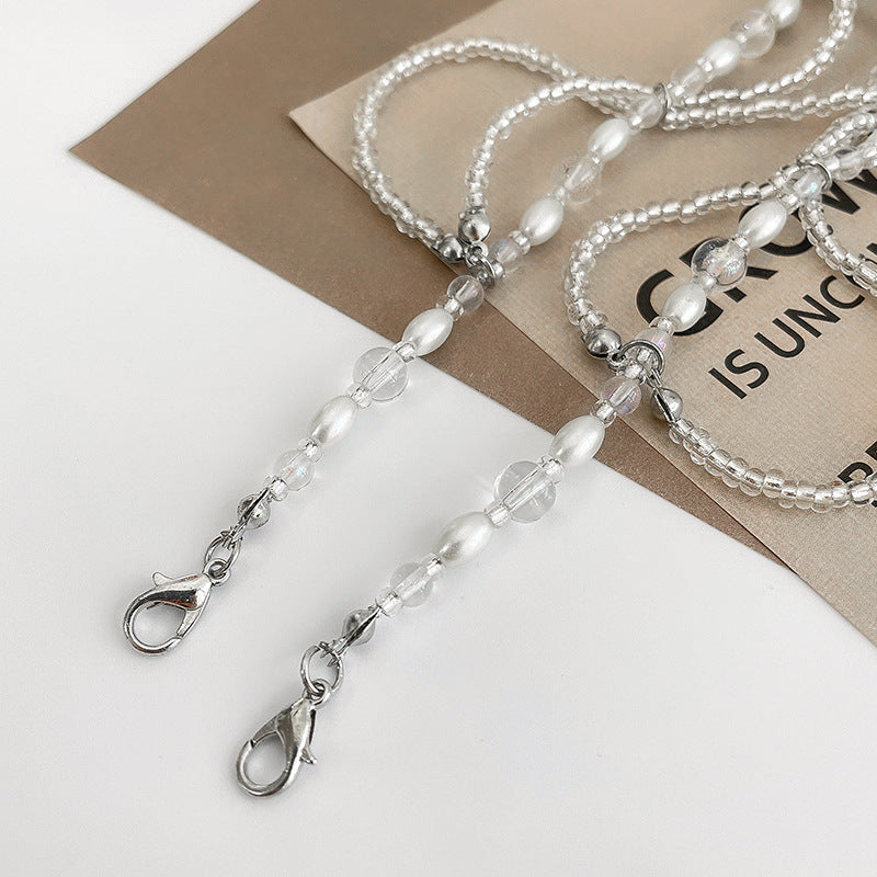Antique Style Handmade Pearl Crystal Necklace For Women