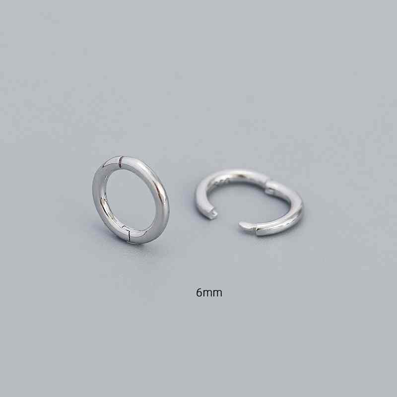 Puncture Jewelry S925 Sterling Silver Ins Style Geometric Round Earrings For Women